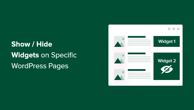 如何在特定的WordPress頁面上顯示或隱藏小部件