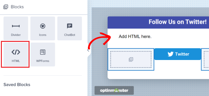將 HTML 塊添加到模板