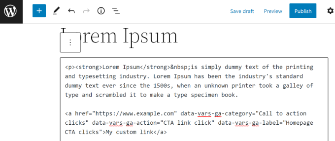 在內(nèi)容中添加自定義鏈接
