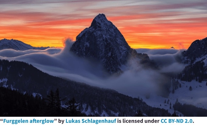 正確的圖片歸因示例