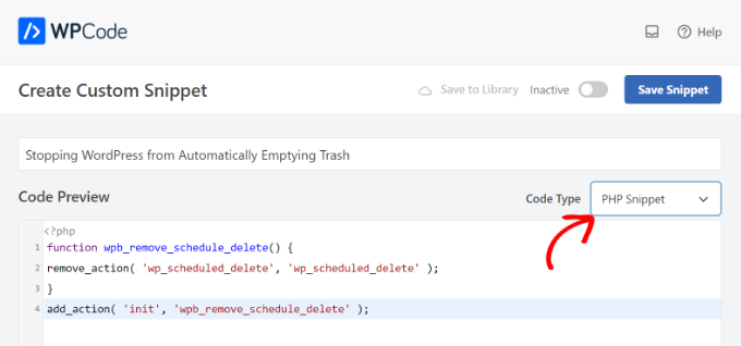 輸入代碼的標題