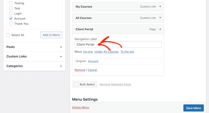 自定義客戶(hù)端門(mén)戶(hù)導(dǎo)航標(biāo)簽