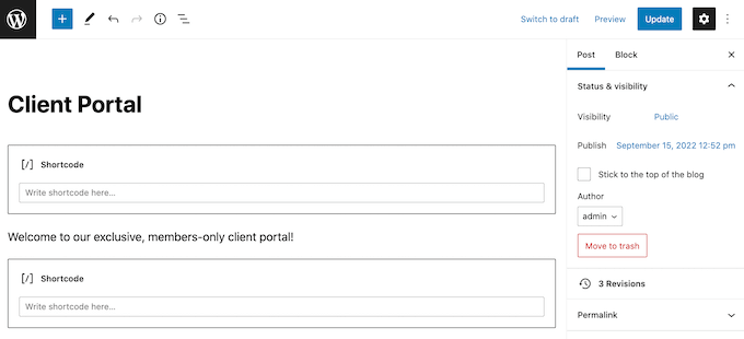 使用短代碼限制對(duì)內(nèi)容的訪(fǎng)問(wèn)