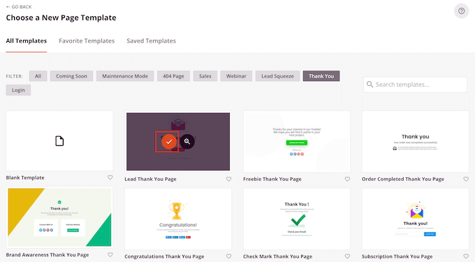 選擇專業設計的 SeedProd 模板