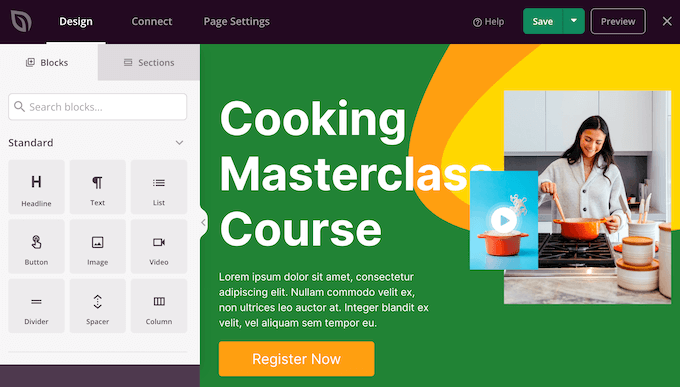 種子生產頁面構建器