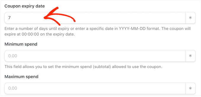 將到期日期添加到自動優惠券代碼