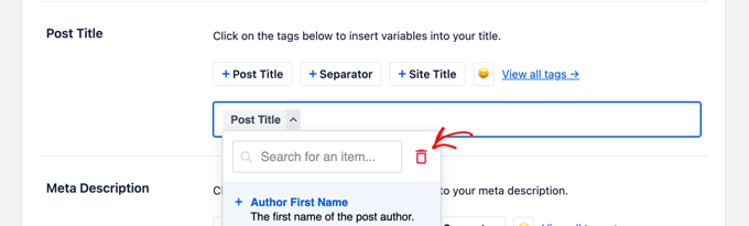 刪除默認 SEO 標題中的智能標記