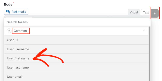 將動態用戶名令牌添加到優惠券工作流
