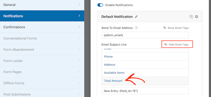 WPForms的智能標記
