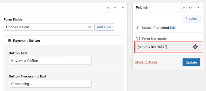 使用簡碼將可選的付款表單添加到您的WordPress網(wǎng)站