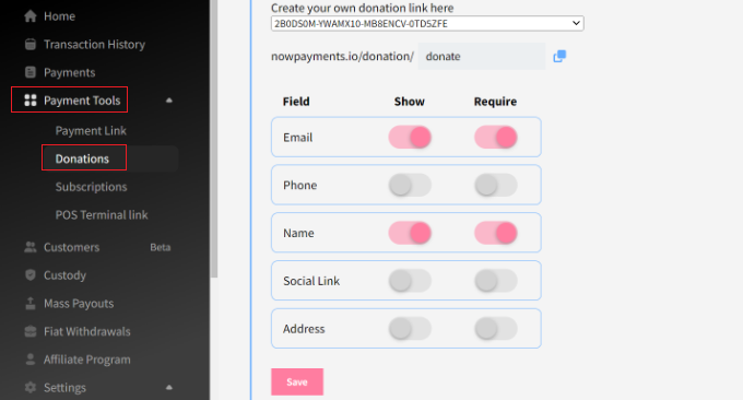 比特幣捐贈鏈接