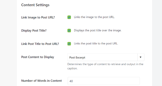 編輯特色滑塊的內容設置