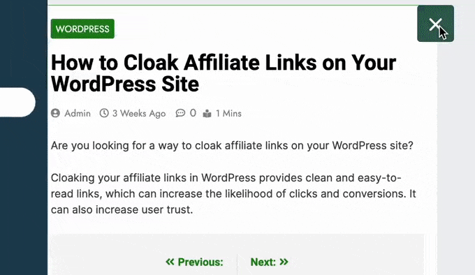 WordPress 中的滑動側面板菜單