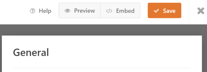 保存并嵌入表單