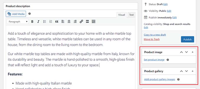 添加產(chǎn)品圖片和描述