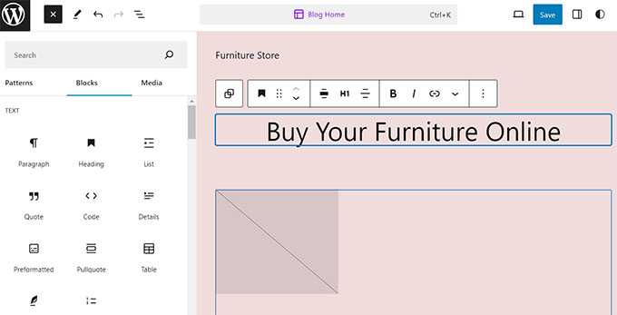 在完整的網(wǎng)站編輯器中自定義主題