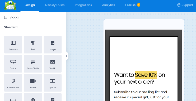 自定義您的移動(dòng)彈出窗口