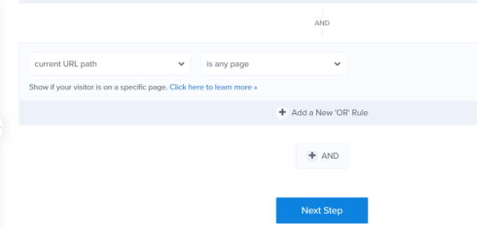 選擇要展示廣告系列的主頁