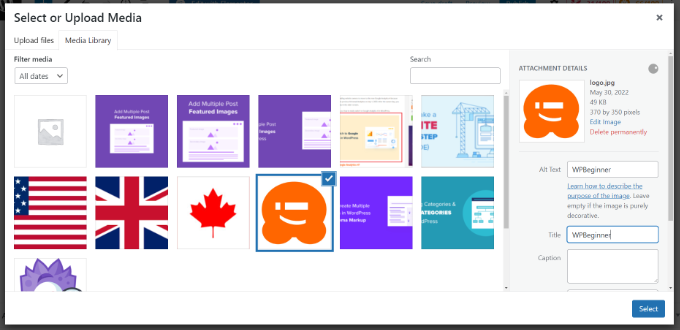 將媒體上傳到 WordPress