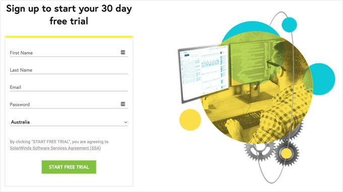 注冊免費試用 Pingdom