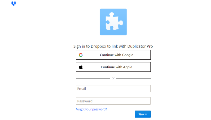 登錄您的 Dropbox 帳戶