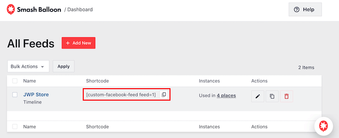 臉書視頻短代碼示例