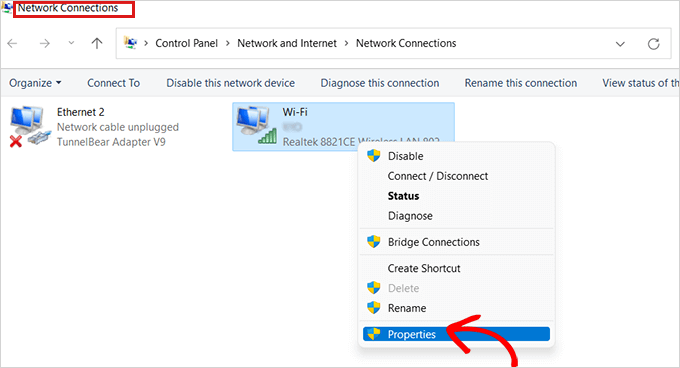 右鍵單擊后選擇“屬性”選項