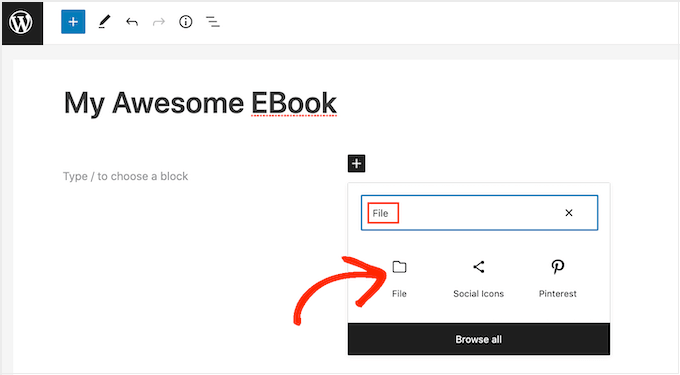WordPress內置文件塊