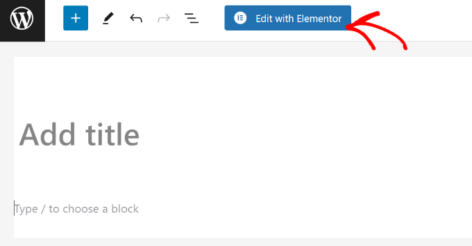 使用 Elementor 進行編輯