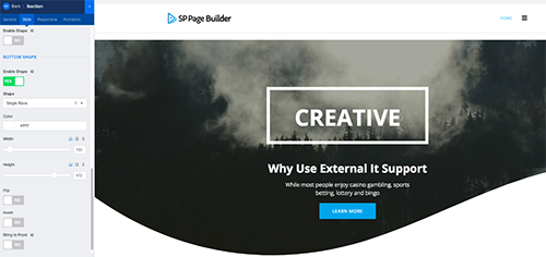 SP Page Builder形狀