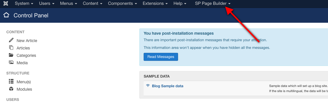SP Page Builder編輯