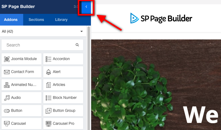 SP Page Builder邊欄