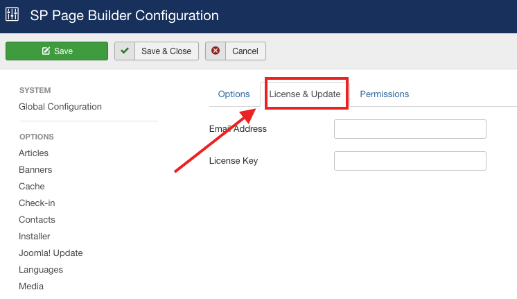 SP Page Builder許可證