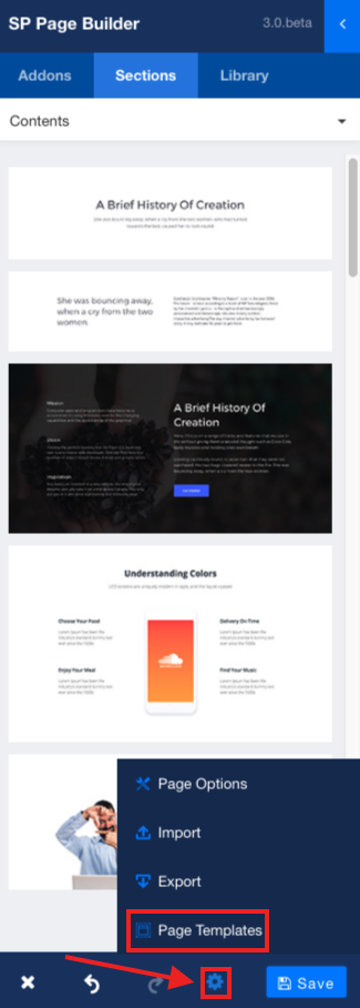 SP Page Builder模板頁面